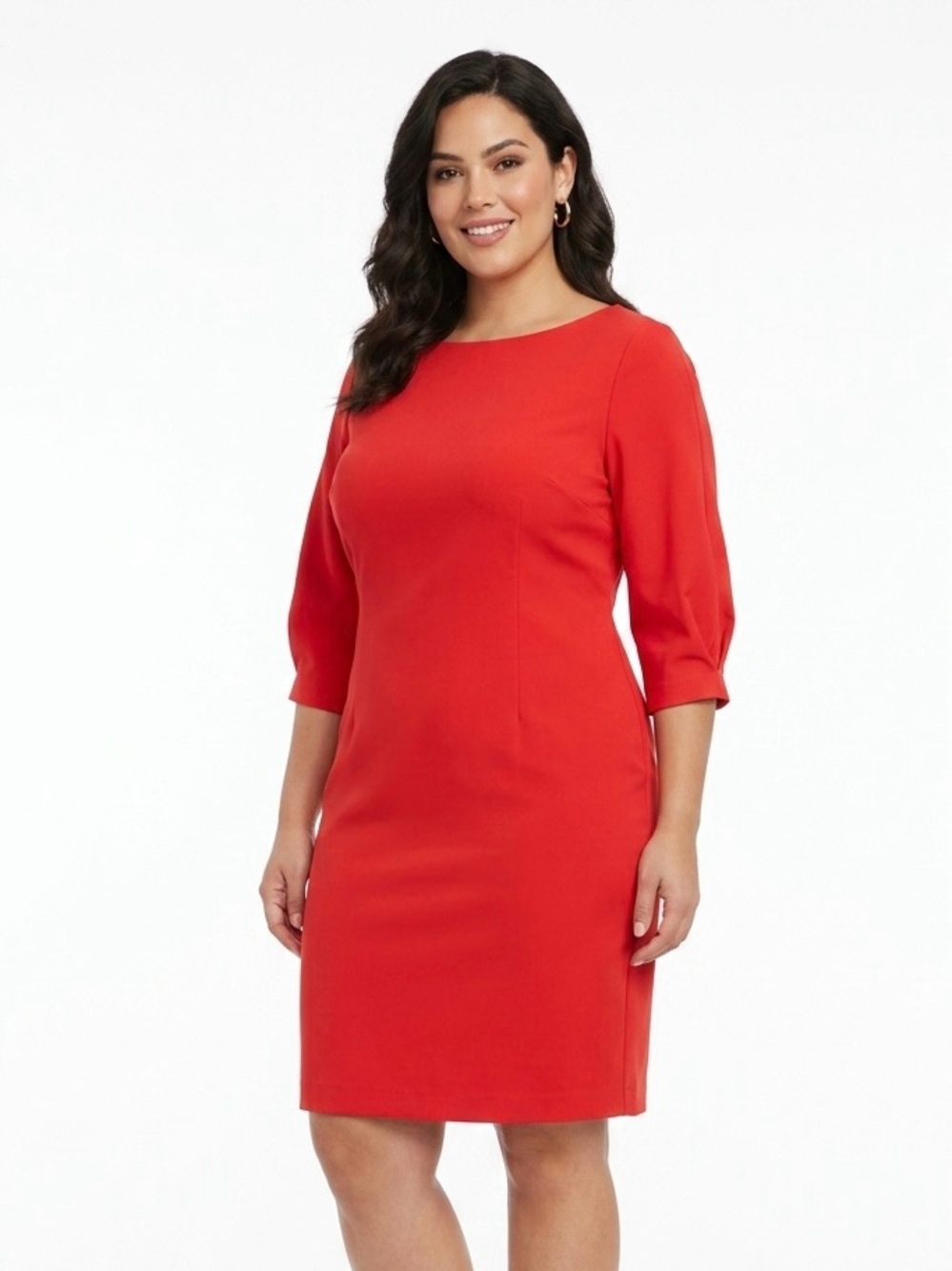 Preston & York,  Red Midi Sheath Dress - 18